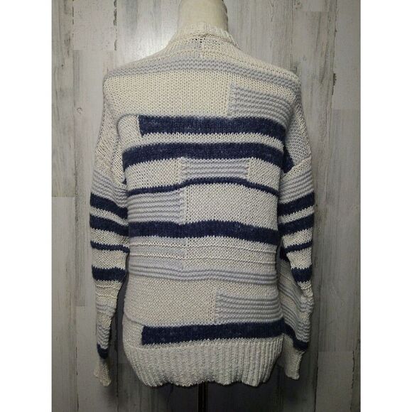 Madewell Women’s Small Beige Blue Sweater Merino Wool Alpaca Cotton Blend - Picture 2 of 9